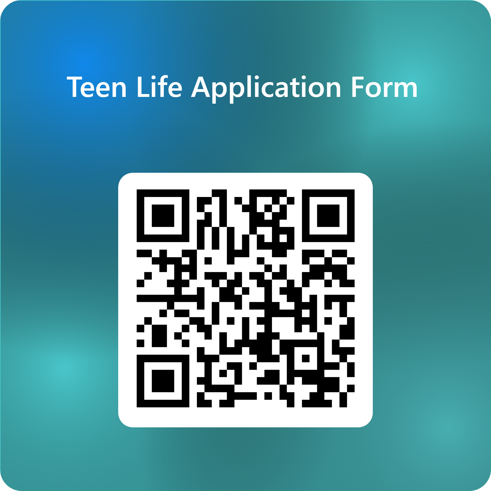 Teen Life Application Form 
