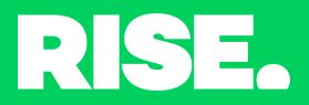 Rise logo on a green background