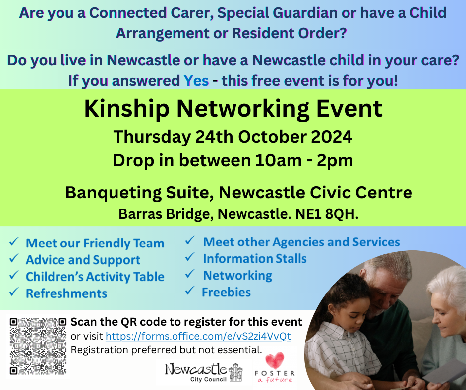 Decorative poster for the Kinship and Special Guardianship Networking Event