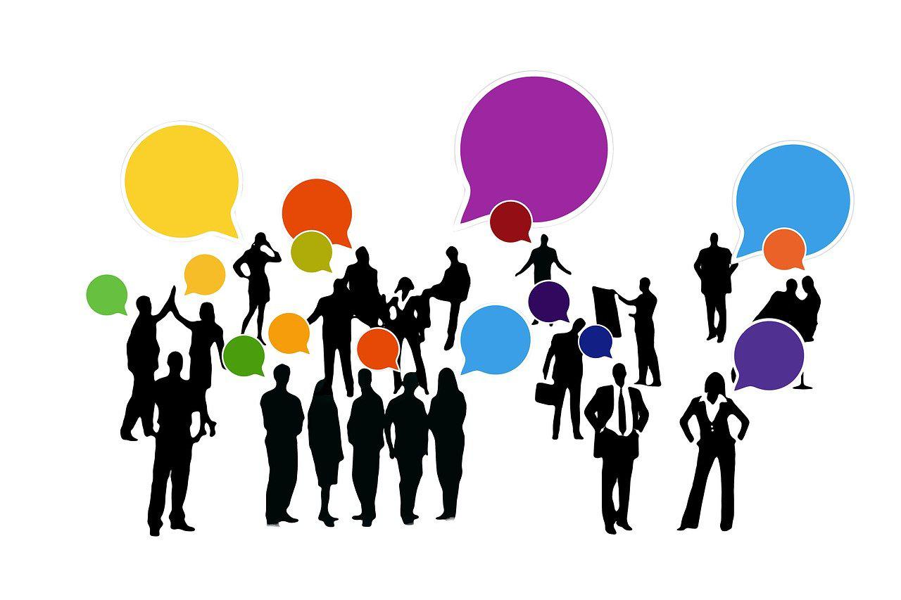people communicating