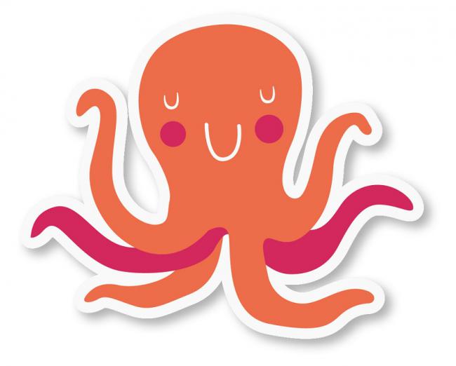 Octopus with rosy cheeks