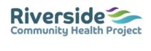 Riverside community health project logo on a white background