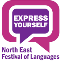 north east festival of language logo